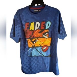 Contender Men's Faded Blue Graphic Short Sleeve T-shirt Size Medium